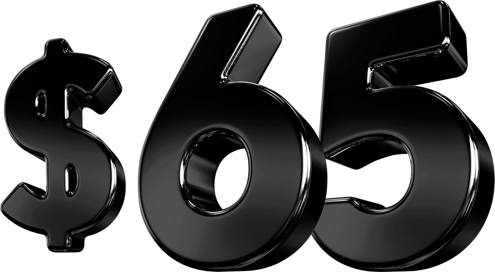 65 Dollar Black Number